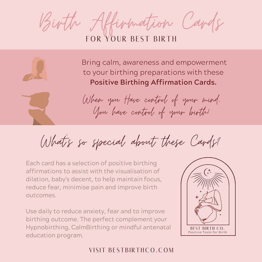 Positive Birth Affirmation Card Deck